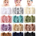 doboi 12pcs Big Baby Bows Baby Girl Headbands Ribbon Bow Hair Accessories Nylon Headband Bows for Baby Girls Infant Newborn Toddler