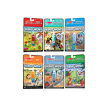 Melissa & Doug On the Go Water Wow! Reusable Color with Water Activity Pad 6-Pack, Sports, Occupations, Adventure, Safari, Under the Sea, Animals - FSC Certifieda