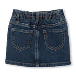The Children's Place baby girls And Toddler Denim Skort Skirt, China Blue, 12-18 Months US