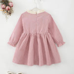 Kucnuzki 18 Months Girl Clothes Toddler Fall Dress Cute Long Sleeve Casual Ruffle Dress Baby Winter Outfit Baby Girl Clothes 12-18 Months