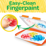 Crayola Washable Finger Paint Station, Mess Free Washable Finger Painting for Toddlers, Toddler Arts & Crafts, Sensory Activity, Easter Basket Stuffers, 1+