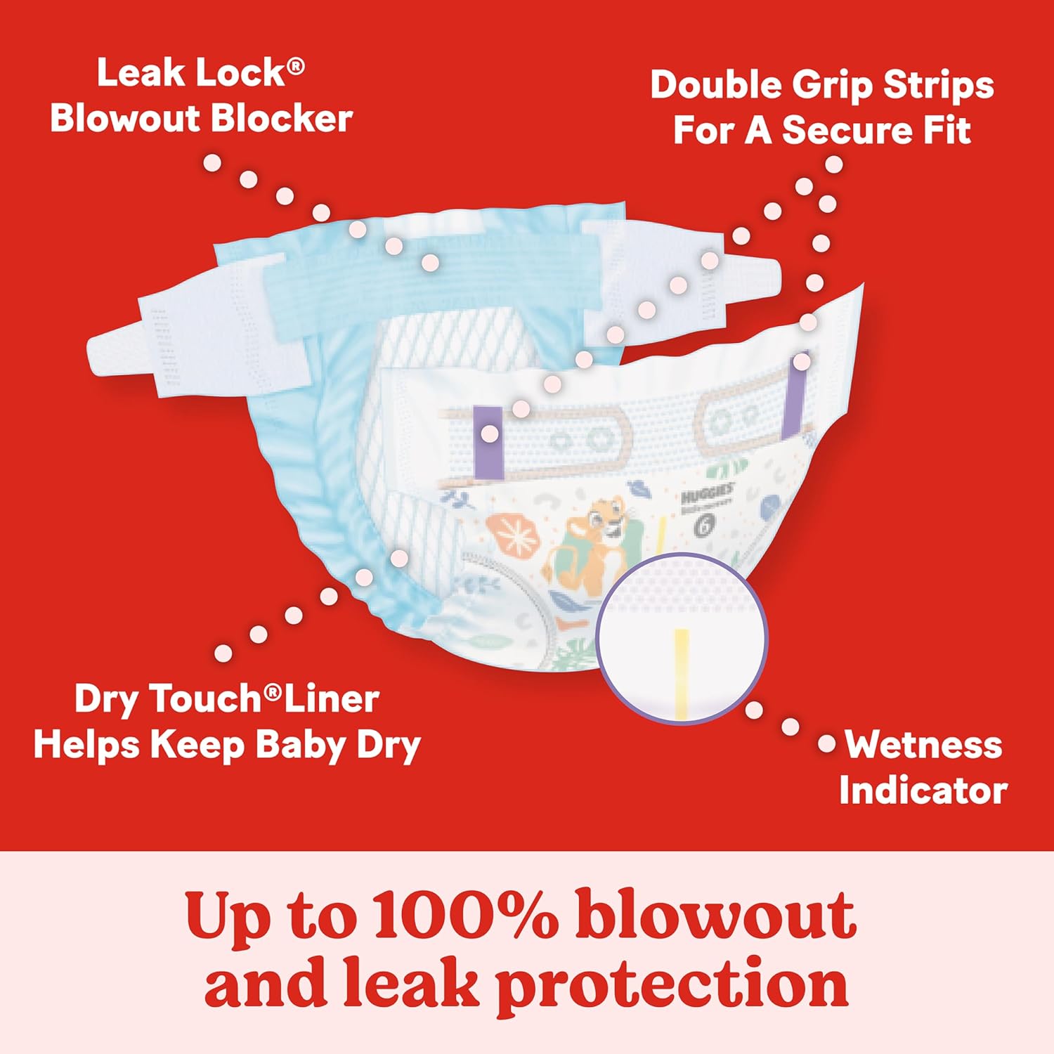 Huggies Size 6 Diapers, Little Movers Baby Diapers, Size 6 (35+ lbs), 108 Count (2 Packs of 54), Packaging May Vary