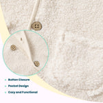 Minicoco Baby Girl Fleece Hooded Jacket, Warm Soft Cotton-Lined Sherp Coat for 3-24Months Daily Outfits