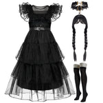 Spooktacular Creations Kids Black Family Costume, Halloween Costume Set for Girls, Dark Vintage Prom Dress