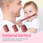 Mummentos Silicone Baby Teething Toys, Soft Teether Set for Sore Gums, BPA Free Chew Toys for Infants 3+ Months, Textured Teething Relief, Easy Grip Design (Rose Pink)