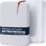 Utopia Bedding Waterproof Mattress Protector Queen Size (Gray), Premium 3D Air Soft Fabric Mattress Cover, Fits 17 Inches Deep, Breathable, Fitted Style with Stretchable Pockets