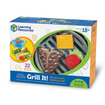 Learning Resources New Sprouts Grill It! Barbecue Set - Play Food for Kids, Kitchen Toys Accessories, Imaginative Play, Fine Motor Skills, Interactive Toddler Activities, Gifts for Boys and Girls