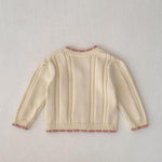 HOOLCHEAN Baby Girls Cotton Small Floral Embroidery Cardigan Sweater