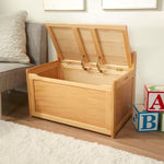Melissa & Doug Wooden Toy Chest - Light Wood Furniture for Playroom, Blonde Kids Toy Box, Wooden Box Storage Organizer, Children's Furniture Chest