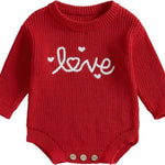 Adobabirl Baby Girl Boy Knitted Sweater Bubble Romper Long Sleeve Jumpsuit Festival Outfit Fall Winter Spring Clothes