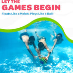 Watermelon Ball JR - Pool Toy for Underwater Games - Durable Ball for Pool Football, Basketball & Rugby - Perfect for Water Parties - Fun for Adults & Kids Alike - Fillable Pool Ball - Ages 6+