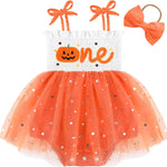 HONGTEYA Baby Girl 1st Birthday Outfit Girl First Birthday Clothes One Year Old Gifts Lace Romper Tulle Summer Newborn Dress