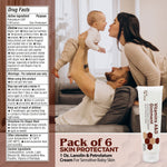 MEDca Vitamin A & D Diaper Rash Ointment- Protectant Cream for Sensitive Baby Skin - Lanolin & Petrolatum Formula, Dry-Cracked Hands/Feet/Face Skin, 1oz Tube, Pack of 6