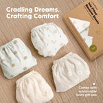 2-Pack Baby Bassinet Sheets Girl, Boy - 33x17 Viscose Derived from Bamboo Bedside Mattress Fitted Bassinet Sheets, Compatible with Halo Bassinest Swivel Sleeper, Baby Delight, Graco(Nibbles/Bruce)