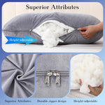 Pregnancy Pillows for Sleeping, U Shaped Full Body Maternity Pillow with Removable Velvet Cover - Support for Back, Legs, Belly, HIPS for Pregnant Women, 57 Inch Pregnancy Pillow for Women, Grey