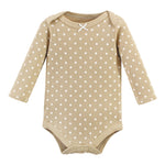Hudson Baby Unisex Baby Thermal Long Sleeve Bodysuits, Acorn Botanical, Newborn