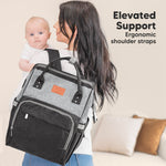 KeaBabies Baby Diaper Bag Backpack - Large Baby Bag for Boys, Girls, Waterproof Multi Function Travel Diaper Backpack with Changing Pad, Durable Travel Essentials for Moms and Dads (Graphite)