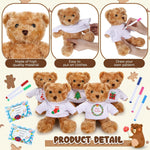 Blueweenly Make Your Own Stuffed Animal Kit Including 9.84 Inches Velvet Animal White T Shirt 12 Colors Pens and Thank You Card DIY Stuffed Plush Gift for Crafts (Brown,Bear)