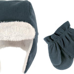 Hudson Baby Unisex-Baby Fleece Trapper Hat and Mitten Set