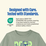 Garanimals Baby & Toddler Boy Dino Tees - Short Sleeve Tees - Kid's Casual Crew Neck - Size 3-6 Months - Dark Green, Light Beige, Navy Blue, White - 4 Pack