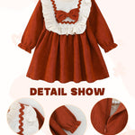 Kucnuzki Little Girls Cute Clothes Dresses Casual Long Sleeve Dresses Toddler Outfit Fall Winter Baby Girl Clothes 18-24 Months