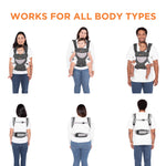 Ergobaby 360 All-Position Baby Carrier with Lumbar Support (12-45 Pounds), Elephant Dance, Premium Cotton