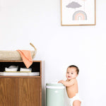 Ubbi Steel Diaper Pail, Odor Locking, No Special Bag Required, Award-Winning, Registry Must-Have, Sage Green