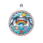 Melissa & Doug Stained Glass Made Easy Craft Kit: Dolphins - 180+ Stickers