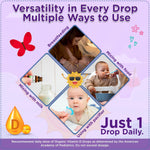 Wellements Baby Organic Vitamin D Drops for Infants & Toddlers (0.15 Fl Oz) - Certified Newborn+ Liquid Vitamin D3 Drops, Support Healthy Growth & Bone Development (1 Drop Daily & 400 IU Per Serving)