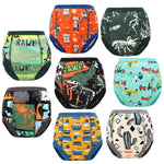 MooMoo Baby 8 Packs Toddler Training Underwear for Boy and Girls Strong Absorbent Cotton Training Pants 2T Green