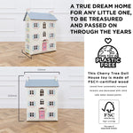 Le Toy Van - Gorgeous Cherry Tree Hall Large 4 Storey Wooden Doll House Play Set For Girls or Boys | Great As A Gift | Suitable for Ages 3+