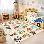FTBNIQWRHN Kids Rugs for Playroom - 2.5x4 Feet ABC Rug for Toddler Children Educational Learning Animal, Alphabet Rug Kids Play Mat Nursery Bedroom Kindergarten Decor, Beige