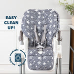 Todays Kids High Chair Pad - Machine Washable High Chair Cover, Easy Use Highchair Cushion, Soft Highchairs Covers for Baby, Padded Highchair Cover w/Elastic Back, Fits 3-5 Point Harness Chairs