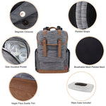 Fisher-Price Drawstring Diaper Bag Backpack with Wipes Pocket, Insulated Bottle Compartment, Stroller Straps