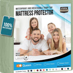 Utopia Bedding Waterproof Mattress Protector Queen Size, Premium Terry Mattress Cover 200 GSM, Breathable, Fitted Style with Stretchable Pockets (White)