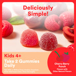 SmartyPants Kids Multivitamin Gummies, Omega 3 (DHA/EPA), Vitamins D3, C, B12, B6, Vitamin A, K & Zinc, Gluten Free, Cherry Berry Punch Flavors, 60 Count (30 Day Supply)