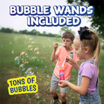 6 Pack Bubble Solution – 4oz Bubble Blower Bottles with 6-Hole Wand | for Kids | Birthday Party Favor Toy - Maxx Bubbles