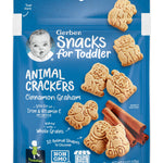Gerber Toddler Snack Trio Variety Pack - Cinnamon Animal Crackers, Banana Cookies, Lil' Biscuits (Pack of 3) - Ideal for Self-Feeding - Nutrient-Packed with Calcium, Iron & Zinc