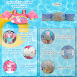 Chriffer Kids Swim Vest Life Jacket for 30-55 Pounds Boys and Girls, Toddler Floaties with Shoulder Harness Arm Wings for 2,3,4,5,6,7 Years Old Baby