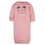 Gerber Unisex Baby Boy and Girls 4-Pack Sleeper Gown Bear Pink Preemie