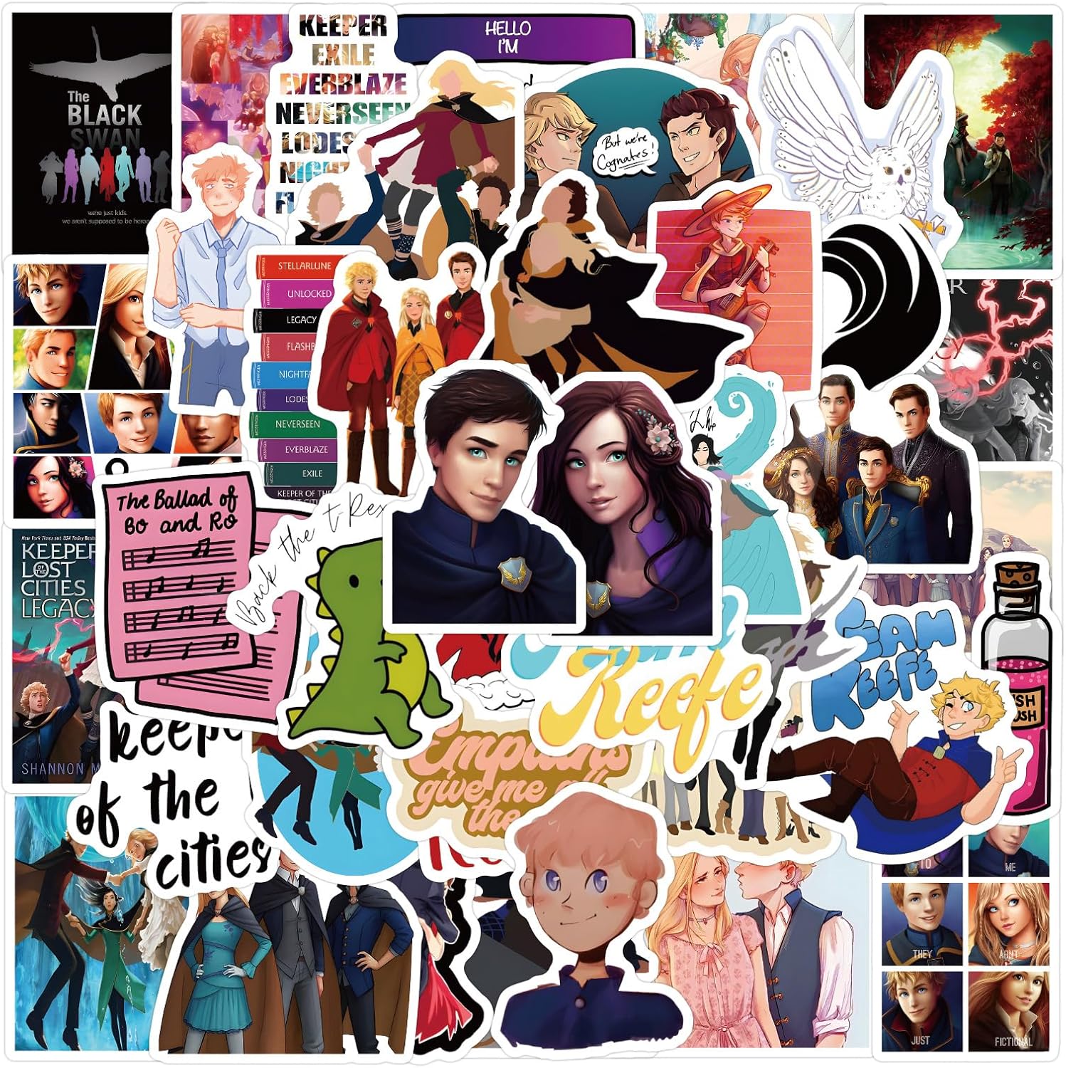 50pcs Invader Movie ZIM Stickers for Kids, Cute Water Bottle Stickers for Kids Waterproof, Vinyl Laptop Kid Sticker Pack (White)