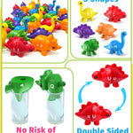 Walenty 26PCS Dinosaur Alphabet Learning Toys for Toddlers 2-4, Montessori Educational Toys Gifts for 2 3 4 Year Old Boy Girl, Preschool Learning Activities, Double Sided ABC Matching Game Kids 3-5