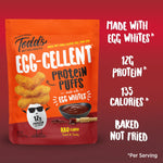 Todd's Better Snacks Egg-Cellent Protein Puffs, Sweet & Smoky BBQ, 2.5 Oz (Pack of 4), Made with Egg Whites, 12g Protein, Gluten Free Healthy Snack