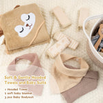 30 Piece Baby Gift Basket – Luxury Curated Baby Girl Gift Basket for Newborn, Premium All-in-One Baby Shower Gift Set, Essentials with Keepsakes for First Visit (Khaki)