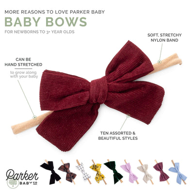 Parker Baby Girl Headbands and Bows, Assorted 10 Pack of Hair Accessories for Girls - "The Anne Set"