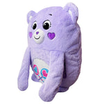 Happy Nappers: Care Bears 26" Pillow Pocket Pal - Share Bear - Plush Character Pillow Case, Animal Cover w/Weighted Paws, Soft Huggable Companion, Kids