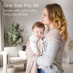 Ring Sling Baby Carrier - USA Lab Tested, 100% Natural Cotton Muslin, Breathable & Ergonomic Ring Sling Sunset Rose