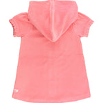 RuffleButts Girls Terry Knit Full-Zip Swim Cover-Up - Fashion Swimwear Cover-Up Dress Bubblegum Pink