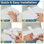 Toilet Locks Baby Proof (2-Pack) Ideal Baby Proof Toilet Lid Lock with Arm – No Tools Needed Easy Installation with 3M Adhesive – Top Safety Toilet Seat Lock – Fits Most Toilets, White