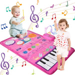 Music mat Baby Toy 6-12 Months Toddler Toys for 1 2 3 Year Old Girl Gifts for 1 2 3 Year Old Girls Birthday Gift Sensory Toys for Toddlers 1-3 Year Old Toys for 1 + Year Old Girl Toddler Girl Toys 2-3
